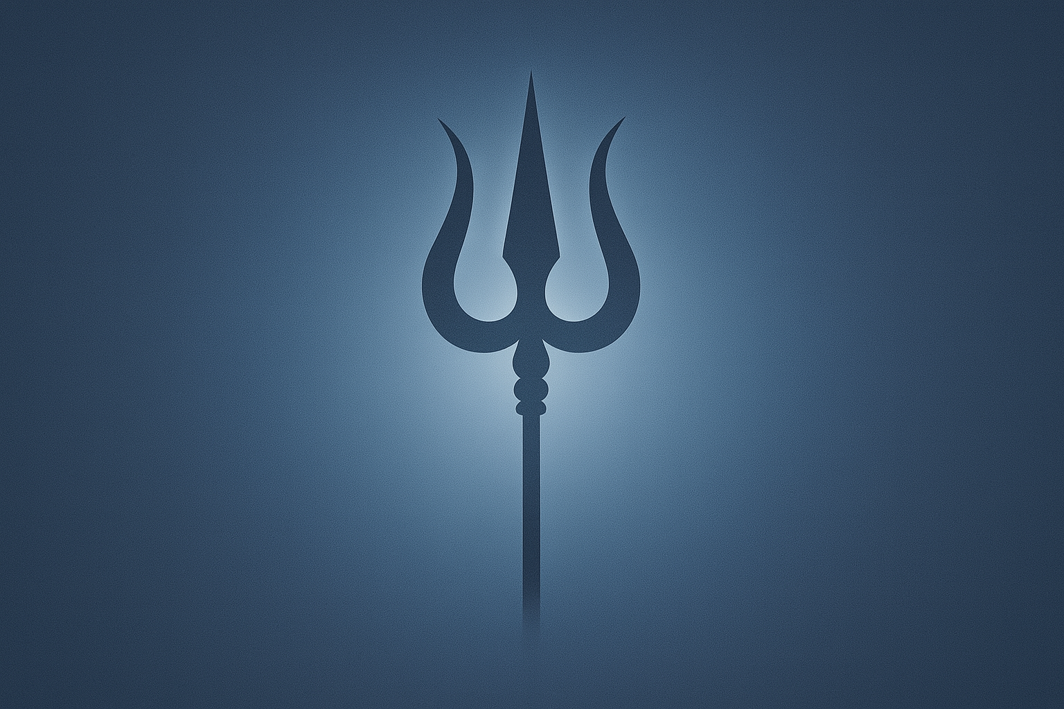Welcome to LordShivaImages.com 1 Minimal Trishul Wallpaper in blue devotional theme